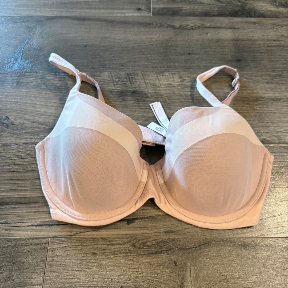 Victoria's Secret‎ Body By Victoria Lined Demi Bra Beige Mesh 34DD